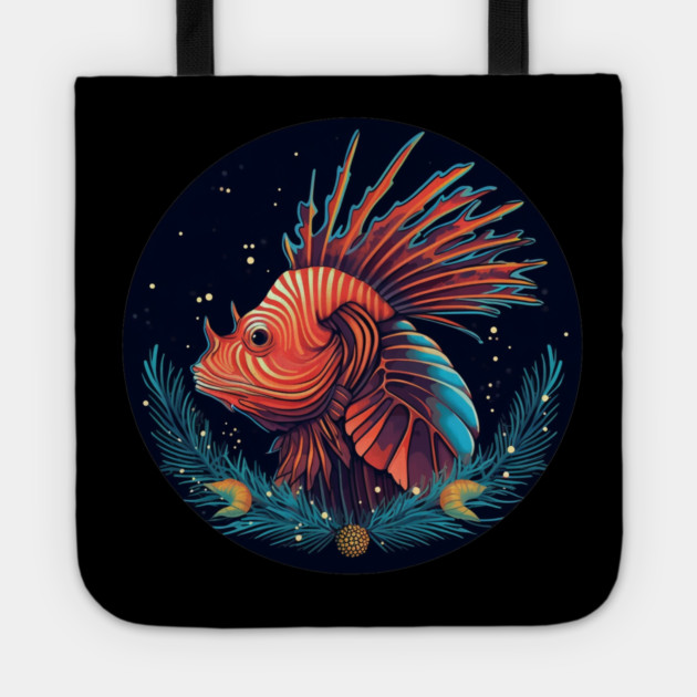 Lionfish in Ornament, Love Fishes Tote by logiamerch