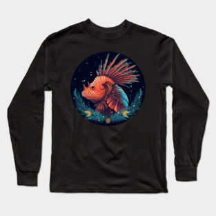 Lionfish in Ornament, Love Fishes Long Sleeve T-Shirt