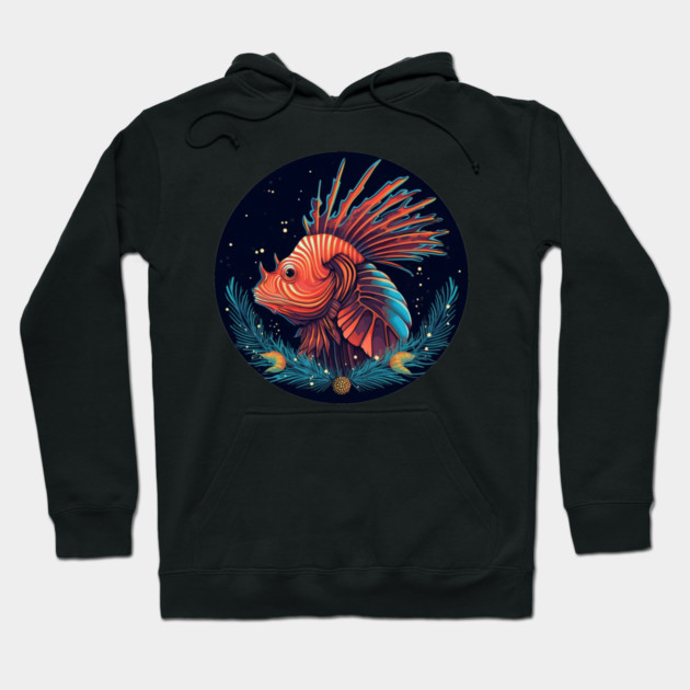 Lionfish in Ornament, Love Fishes Hoodie by logiamerch