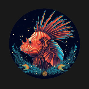 Lionfish in Ornament, Love Fishes T-Shirt