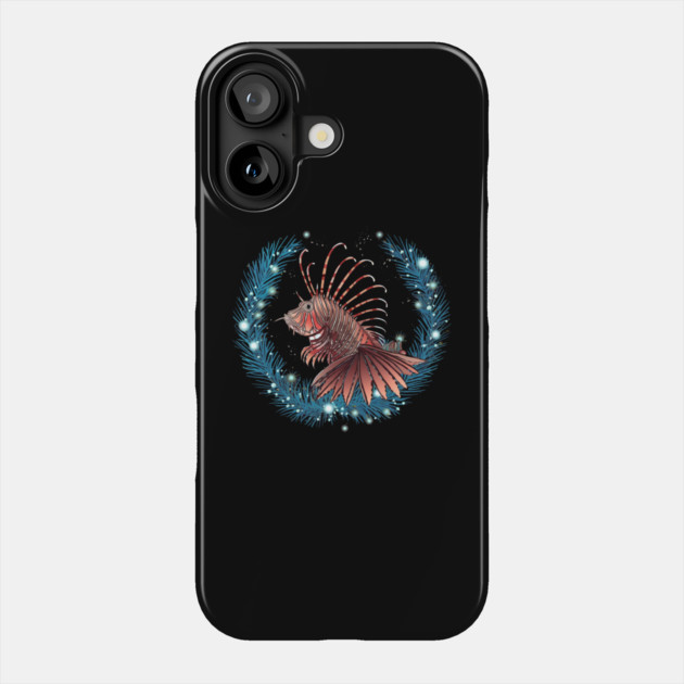 Lionfish in Ornament, Love Fishes Phone Case by logiamerch