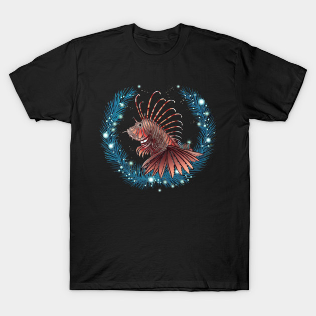 Lionfish in Ornament, Love Fishes T-Shirt by logiamerch