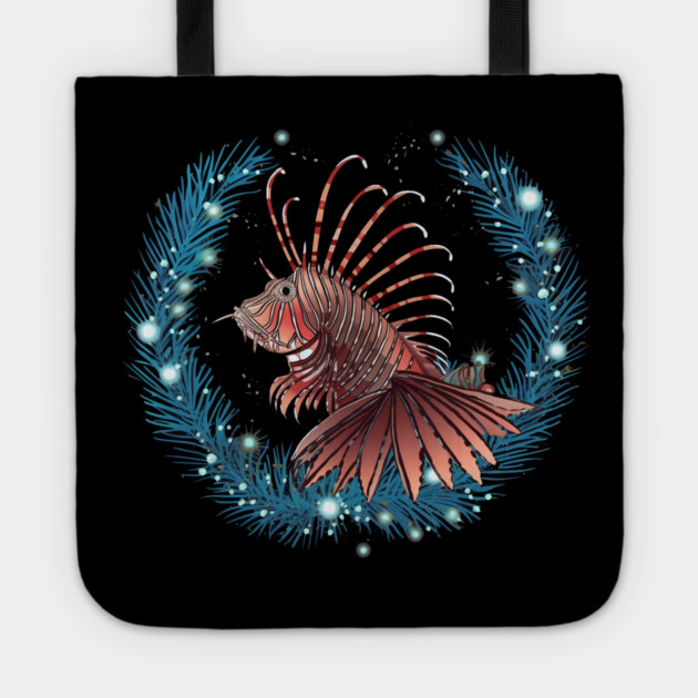 Lionfish in Ornament, Love Fishes Tote by logiamerch