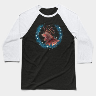 Lionfish in Ornament, Love Fishes Baseball T-Shirt