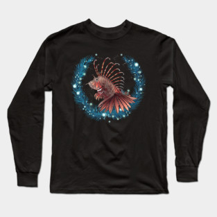 Lionfish in Ornament, Love Fishes Long Sleeve T-Shirt