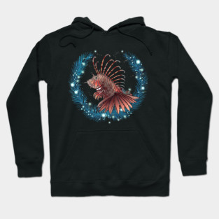 Lionfish in Ornament, Love Fishes Hoodie