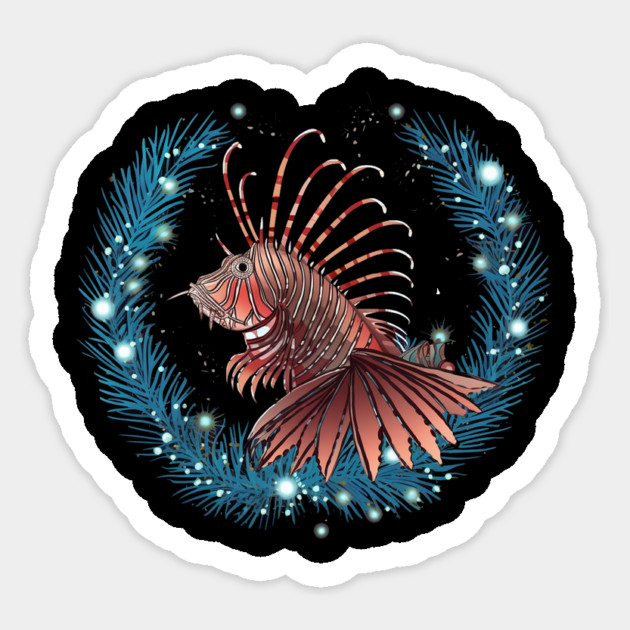 Lionfish in Ornament, Love Fishes Sticker by logiamerch