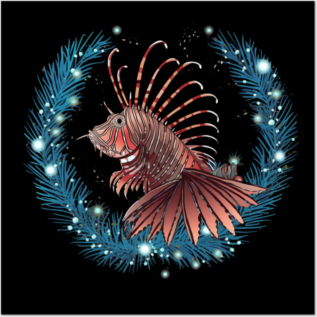 Lionfish in Ornament, Love Fishes Wall Art by logiamerch