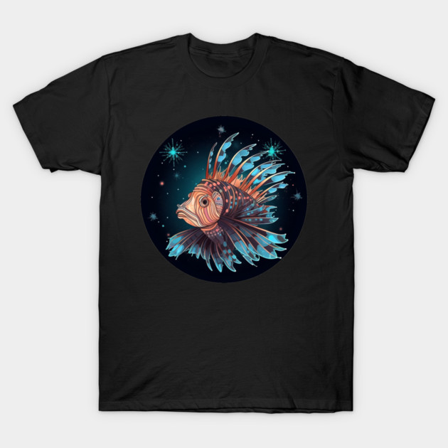 Lionfish in Ornament, Love Fishes T-Shirt by logiamerch