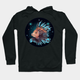 Lionfish in Ornament, Love Fishes Hoodie