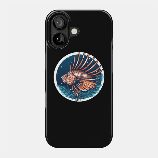 Lionfish in Ornament, Love Fishes Phone Case by logiamerch