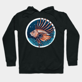 Lionfish in Ornament, Love Fishes Hoodie