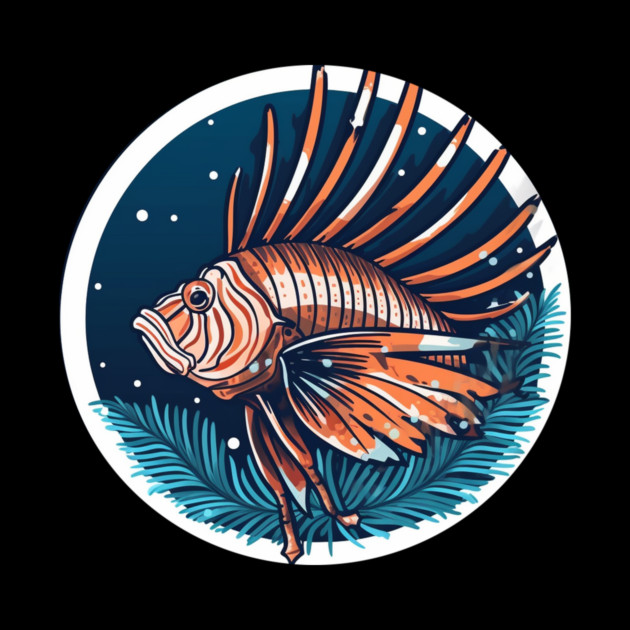 Lionfish in Ornament, Love Fishes by logiamerch