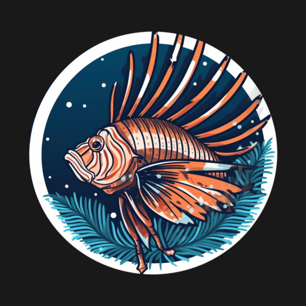 Lionfish in Ornament, Love Fishes by logiamerch