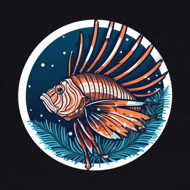 Lionfish in Ornament, Love Fishes by logiamerch