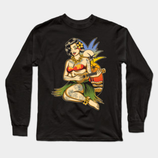 Hawaiian girl Long Sleeve T-Shirt