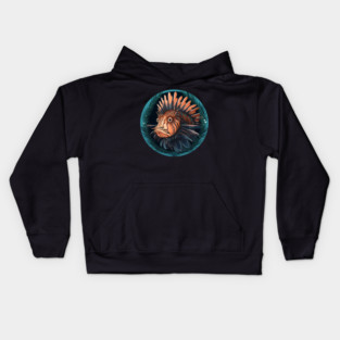 Lionfish in Ornament, Love Fishes Kids Hoodie