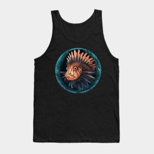 Lionfish in Ornament, Love Fishes Tank Top