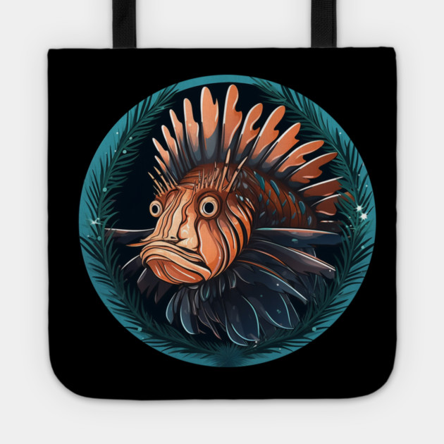 Lionfish in Ornament, Love Fishes Tote by logiamerch