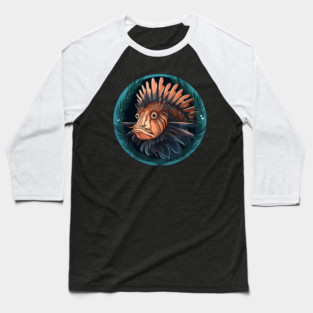 Lionfish in Ornament, Love Fishes Baseball T-Shirt