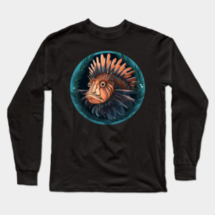 Lionfish in Ornament, Love Fishes Long Sleeve T-Shirt