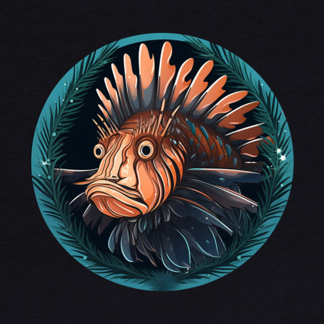 Lionfish in Ornament, Love Fishes by logiamerch