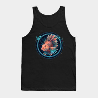 Lionfish in Ornament, Love Fishes Tank Top