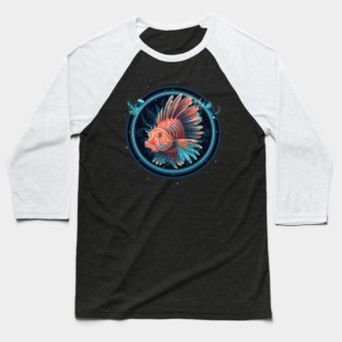 Lionfish in Ornament, Love Fishes Baseball T-Shirt