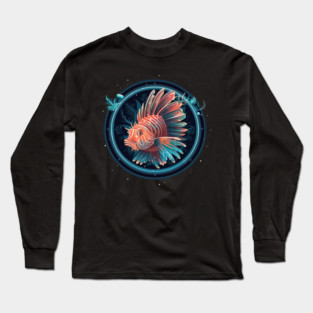 Lionfish in Ornament, Love Fishes Long Sleeve T-Shirt
