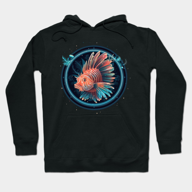 Lionfish in Ornament, Love Fishes Hoodie by logiamerch
