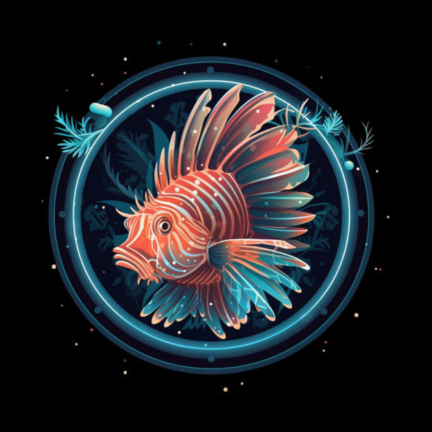 Lionfish in Ornament, Love Fishes by logiamerch