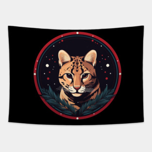 Ocelot in Ornament, Love Cats Tapestry