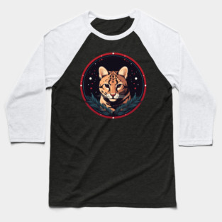 Ocelot in Ornament, Love Cats Baseball T-Shirt