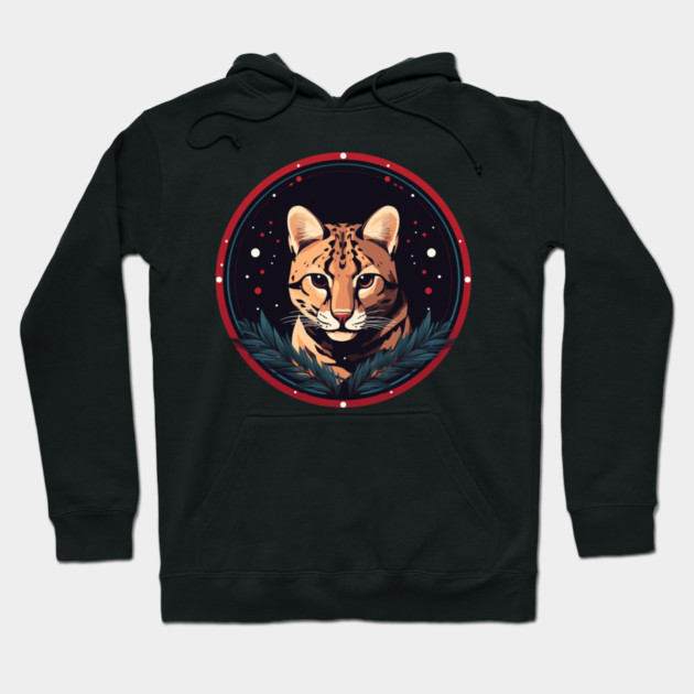 Ocelot in Ornament, Love Cats Hoodie by logiamerch
