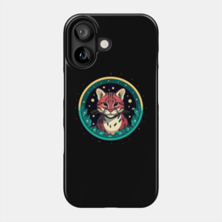 Ocelot in Ornament, Love Cats Phone Case