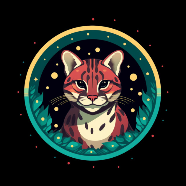 Ocelot in Ornament, Love Cats by logiamerch