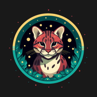 Ocelot in Ornament, Love Cats T-Shirt