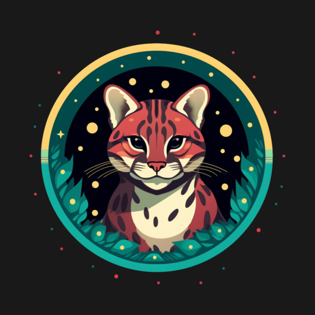 Ocelot in Ornament, Love Cats by logiamerch