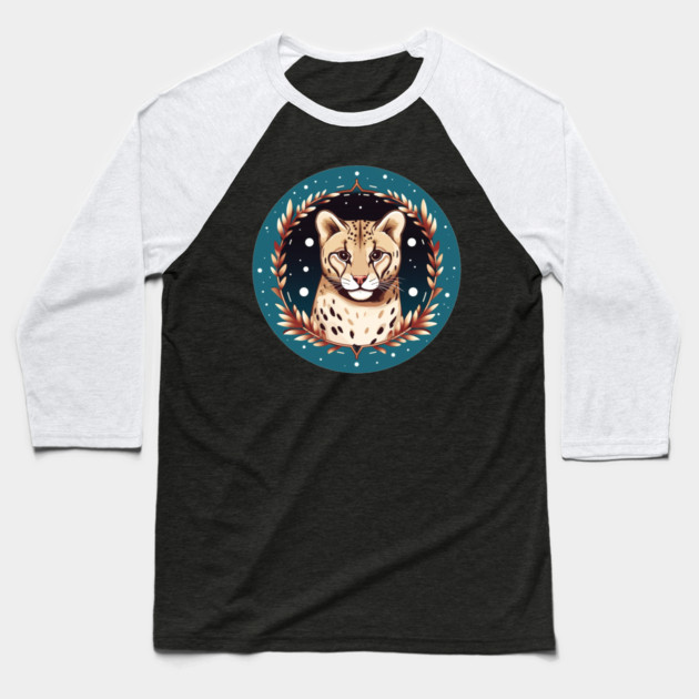 Ocelot in Ornament, Love Cats Baseball T-Shirt by logiamerch