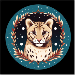 Ocelot in Ornament, Love Cats Posters and Art