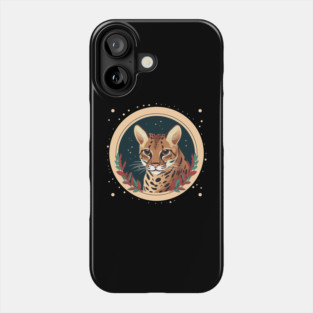 Ocelot in Ornament, Love Cats Phone Case