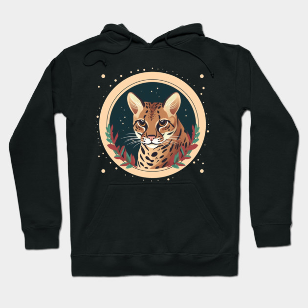Ocelot in Ornament, Love Cats Hoodie by logiamerch