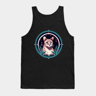 Ocelot in Ornament, Love Cats Tank Top