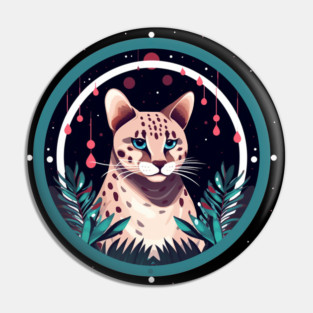 Ocelot in Ornament, Love Cats Pin