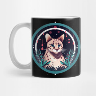 Ocelot in Ornament, Love Cats Mug