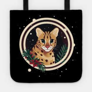 Ocelot in Ornament, Love Cats Tote