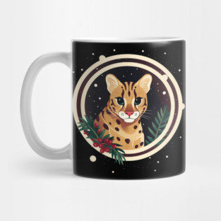 Ocelot in Ornament, Love Cats Mug