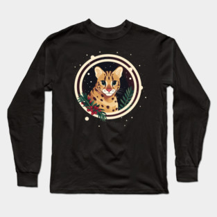 Ocelot in Ornament, Love Cats Long Sleeve T-Shirt