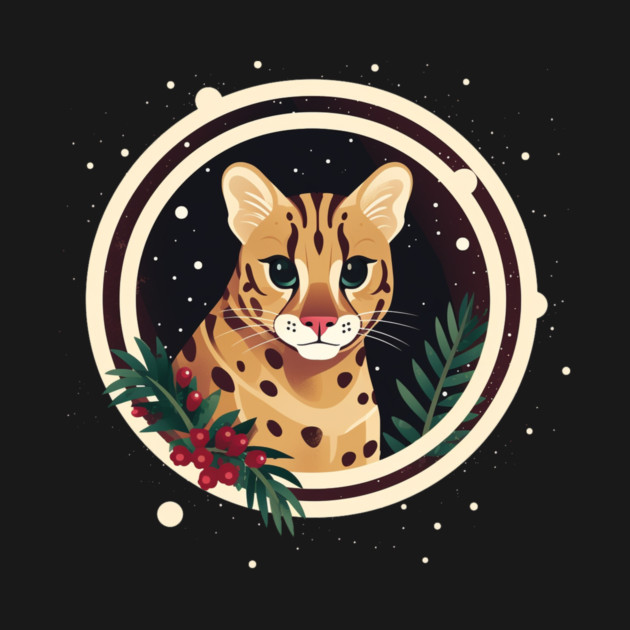 Ocelot in Ornament, Love Cats by logiamerch