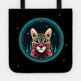 Ocelot in Ornament, Love Cats Tote
